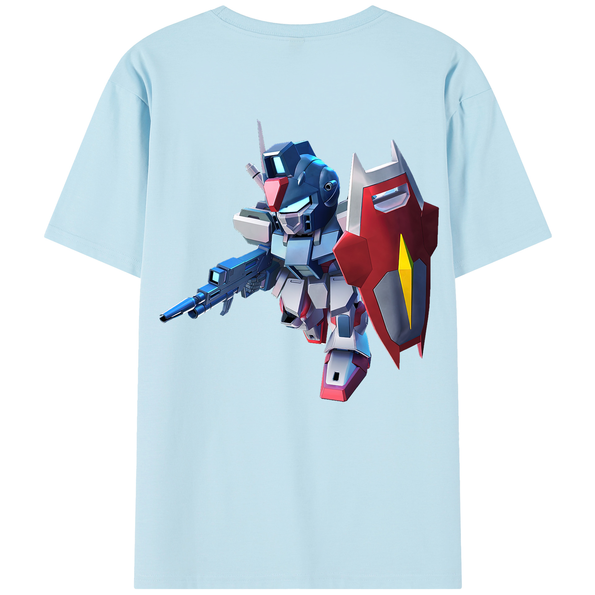 （画像用） 機動戦士ガンダム Mobile Suit Gundam 綿100％半袖Tシャツ（背面プリント）